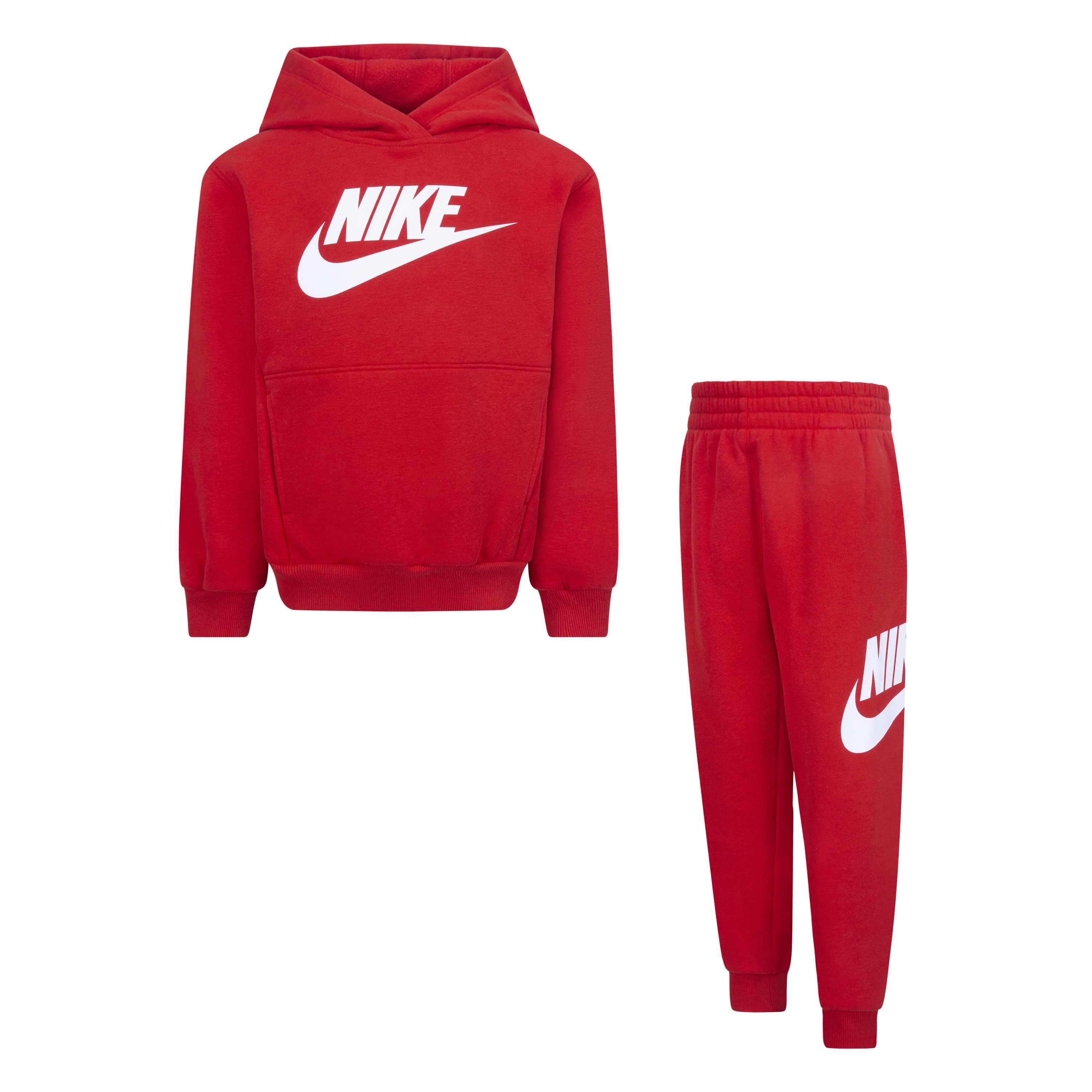Jogginganzug NIKE SPORTSWEAR "NKN CLUB FLEECE SET", Kinder, Gr. 7 (122), rot (university rot), Sweatware, Obermaterial: 60% Baumwolle, 40% Polyester, unifarben, Sportlich, Sportanzüge, für Kinder Image
