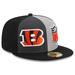 Men's New Era Gray/Black Cincinnati Bengals 2023 Sideline 59FIFTY Fitted Hat