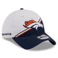 Men's New Era White/Navy Denver Broncos 2023 Sideline 9TWENTY Adjustable Hat