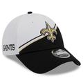 Men's New Era White/Black Orleans Saints 2023 Sideline 9FORTY Adjustable Hat