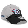 Men's New Era Gray/Black Tennessee Titans 2023 Sideline 39THIRTY Flex Hat