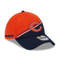 Men's New Era Orange/Navy Chicago Bears 2023 Sideline 39THIRTY Flex Hat