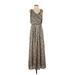 Great Jones Casual Dress - Maxi: Brown Baroque Print Dresses - New - Women's Size 6