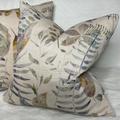 Voyage Kenton Fabric, Decorative Pillow - Cushion Cover For Sofa, Bed, Window, Chair, Living Room & Hand-Painted Leaf Design Made in UK