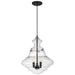 Savoy House Meridian 15" Wide Oil Rubbed Bronze 3-Light Pendant