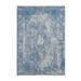 Shahbanu Rugs Air Superiority Blue, Pure Wool, Hand Knotted, Broken Persian Design, Oriental Rug (6'1" x 9'0") - 6'1" x 9'0"