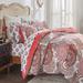 Better Trends Lyla Collection 7 Pc Microfiber Comforter Set in Coral