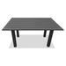 Wade Logan® Avetik Rectangular 54" L x 35.25" W Outdoor Chat Table Metal in Gray/Brown | 25 H x 54 W x 35.25 D in | Wayfair