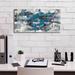 17 Stories Epic Graffiti 'Moonlight Splash' By Silvia Vassile Moonlight Splash On Canvas by Silvia Vassileva Print Canvas, in Blue | Wayfair