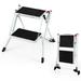 WFX Utility™ Southmont 2 - Step Metal & PP Folding Step Ladder in Black/White | 20 W x 19 D in | Wayfair B1B1971F7F3049CFACF21645CC9985D1