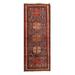 Red 116 x 44 x 0.25 in Area Rug - Isabelline Wasseem Oriental Handmade Hand-Knotted Runner 3'8" x 9'8" Wool/Area Rug in/Brown/Beige /Wool | Wayfair