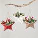 10"H Sullivans Lighted Pine Star Ornament - Set of 3, Multicolored Christmas Ornaments - 10.5"L x 2.5"W x 10"H