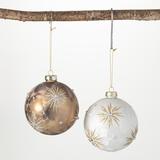4.5"H Sullivans Starburst Ornament - Set of 2, Multicolored Christmas Ornaments - 4"L x 4"W x 4.5"H