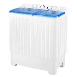 Jeremy Cass Portable Washing Machine, 17.6 lbs Mini Compact Twin Tub Washing Machine with Timer Control