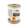 D.RECT 100 m Jute Twine - Pack of 12 | Natural Brown Jute Cord | Packing Cord Gift Ribbon Craft Cord Decorative Cord | 2 mm Thick | For: Packaging, DIY Arts Crafts, Floristry, Decoration, 110991
