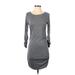 Ann Taylor Casual Dress - Sweater Dress: Gray Solid Dresses - Women's Size Small