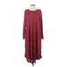 Emery Rose Casual Dress - Sweater Dress: Red Dresses - Women's Size Small