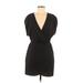 Ark & Co. Casual Dress - Mini: Black Solid Dresses - Women's Size Medium
