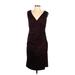 SL Fashions Casual Dress - Sheath: Burgundy Dresses - Women's Size 12