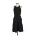 Banana Republic Casual Dress - A-Line Crew Neck Sleeveless: Black Print Dresses - Women's Size 2