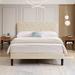George Oliver Johnny Steel Platform 3 Piece Bedroom Set Upholstered/Metal in Brown | 47 H x 53.94 W x 76.57 D in | Wayfair