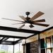 Greyleigh™ 60" Olney 8 - Blade LED Standard Ceiling Fan w/ Remote Control & Light Kit Included, Glass in Black | Wayfair