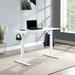 Inbox Zero Kuulei 47.25" W Height Adjustable Rectangle Standing Desk Wood/Metal in Brown/Gray/White | 47.25 W x 25.5 D in | Wayfair