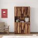 Winston Porter Kashis Manufactured Wood Armoire Wood in Brown | 70.87 H x 39.37 W x 15.35 D in | Wayfair 91DD9550EDEC42D1B31E8C7747DDA1D2