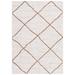 Brown/White 91 x 63 x 0.25 in Indoor/Outdoor Area Rug - Union Rustic Capra Geometric Machine Woven Polypropylene Indoor/Outdoor Area Rug in Ivory/Brown | Wayfair