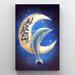 Trinx Dolphin I Love You To The Moon & Back On Canvas Graphic Art Canvas in Brown | 14 H x 11 W x 1.25 D in | Wayfair