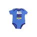 Nike Short Sleeve Onesie: Blue Graphic Bottoms - Size 0-3 Month