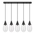 Innovations Lighting Bruno Marashlian Malone 37 Inch 5 Light Linear Suspension Light - 125-450-1P-BK-G450-6SCL