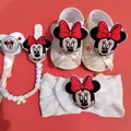 White Solid Silicone Beads Custom Name Chain/holder/clip Matching Minnie Mouse Anime Plush Doll Bebe