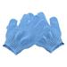 Hemoton 2pcs Shower Exfoliating Bath Gloves Nylon Shower Gloves Body Scrub Exfoliator for Men Women Kids (Blue)