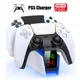 RGB Controller Charging Station For PlayStation 5 Dual Fast Charger LED Indicator Charging Stand