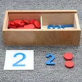 Kids Wooden Montessori Cognitive Cards Number Counting Math Game Educational Toys For Kids Early