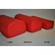 Red Pair Faux Leather Classic Style Antimacassar Sofa Chair Arm Cap Protectors