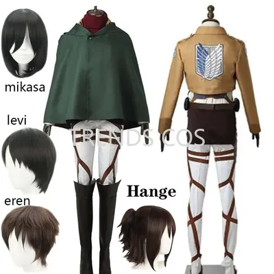 Costume de Cosplay Anime Levi Ackerman Mikasa Ackerman tenues Eren Jaeger Hange Zoe ensemble