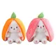 Oreiller lapin cache-cache carotte fraise jouet en peluche coussin doux pour enfant mignon lapin