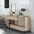 Mobile credenza buffet moderno soggiorno salotto camera letto rovere cassetti ante 151 x 41 x 80 cm