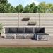 moobody 5 Piece Patio Set with Cushions White Steel