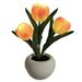 Led Table Lights Led Simulation Tulip Night Light with Vase Table Lamp Ornaments for Home Living Room Desktop Decor for Home Decor Table Centerpieces Night Lamp