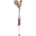 ss-g-99270 wind chime copper and gem rooster garden decoration hanging porch decor