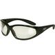 Spits Eyewear Hercules Safety Glasses (Frame Color: Gloss Black Frame Without Foam Padding Lens Color: Smoke with Blue Mirror)