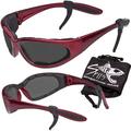 Spits Eyewear Hercules Safety Glasses (Frame Color: Red Frame With Foam Padding Lens Color: Smoke)