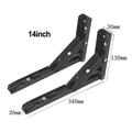 YaSaLy 2 Pcs Triangle Folding Angle Bracket Heavy Support Adjustable Wall Mounted