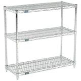 Global Industrial (3) Shelf Media Stand Chrome 54 x 14