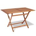 moobody Folding Garden Table Small Dining Table Foldable Design 47.2 x27.6 x29.5 Solid Teak Wood