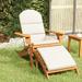 Suzicca Adirondack Patio Chair with Footrest Solid Wood Acacia