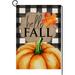 SPXUBZ Autumn Thanksgiving Buffalo Maple Leaf Garden Flag 12x18inch